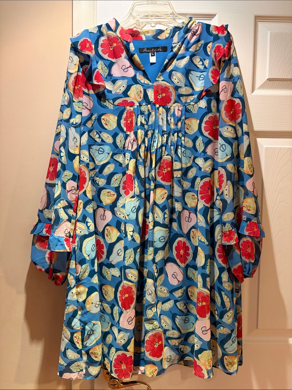 Hutch Blue Floral Printed Mini Dress